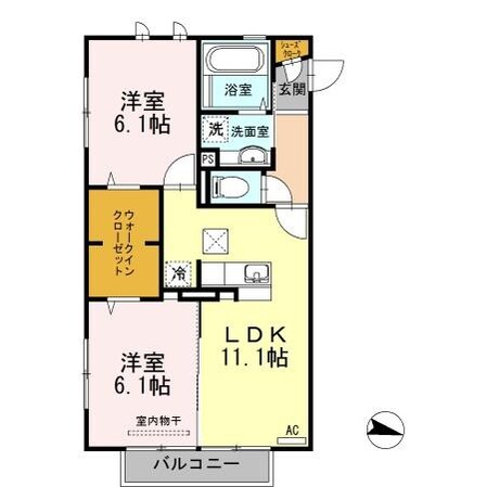 メゾンレーヴⅡの物件間取画像